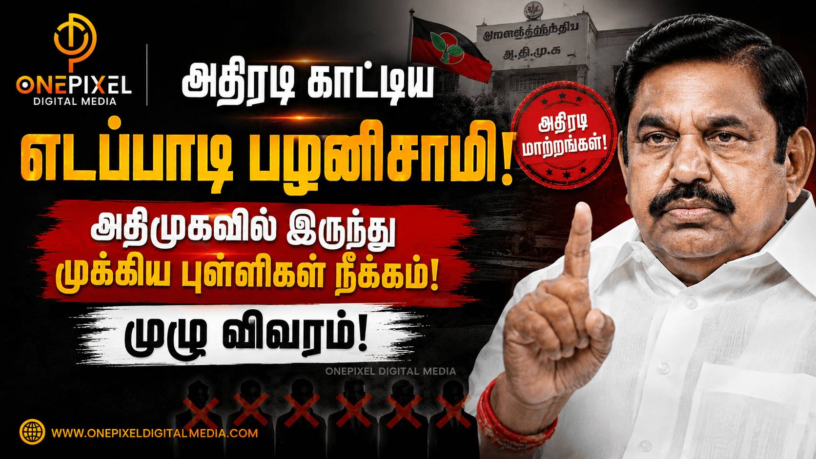 அதிரடி காட்டிய எடப்பாடி பழனிசாமி: அதிமுகவில் இருந்து முக்கிய புள்ளிகள் நீக்கம் - முழு விவரம்!